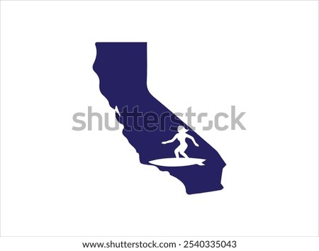 California logo design , vector , icon , illustration with flag, tree ,map and others .