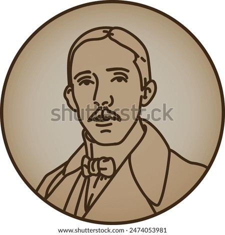 vector art of brazilian historical figure