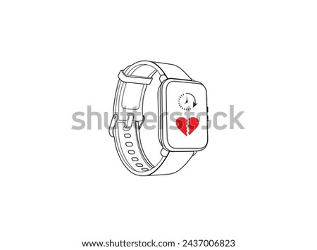 Smart watch icon symbol flat style vector design.