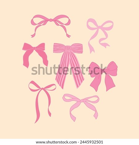 ribbons, bow, coquette, girly seamless pattern background, print, pattern, greeting card, banners, web, wrapping paper, fashion, fabric, textile, wallpaper, cover