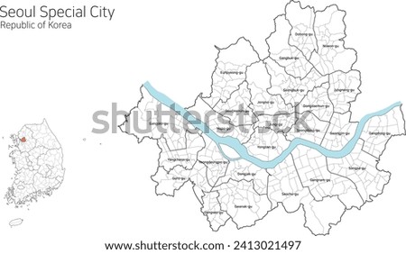 South Korea local area map-seoul