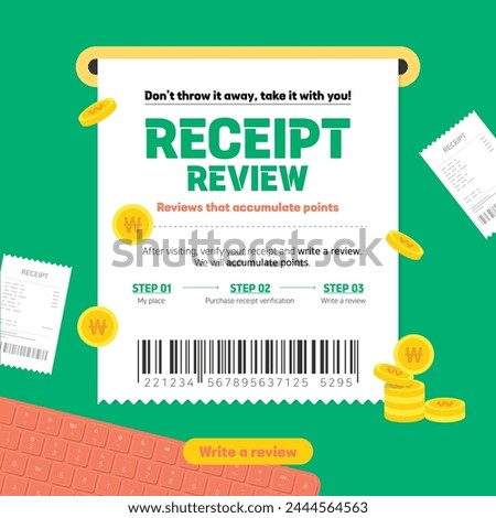 
Receipt authentication review writing event