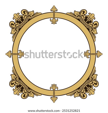 window mirror frame engraved gold