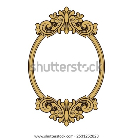 window mirror frame engraved gold