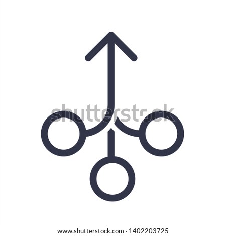 Consolidation icon in line style, vector illustration