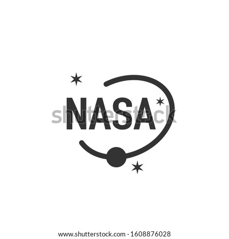 Nasa vector icon on white background. Flat vector nasa icon symbol sign from modern astronomy collection for mobile concept and web apps design.