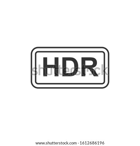 Hdr icon. Thin linear hdr outline icon isolated on white background from shapes collection. Line vector sign, symbol for web and mobile