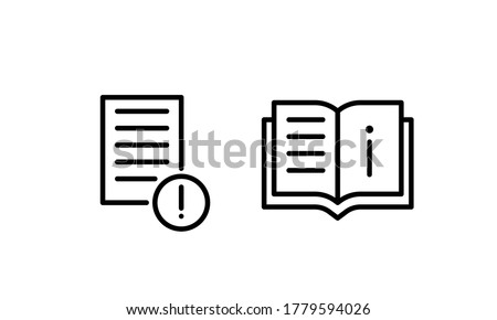 Instruction Icon on white background. User Manual Icon