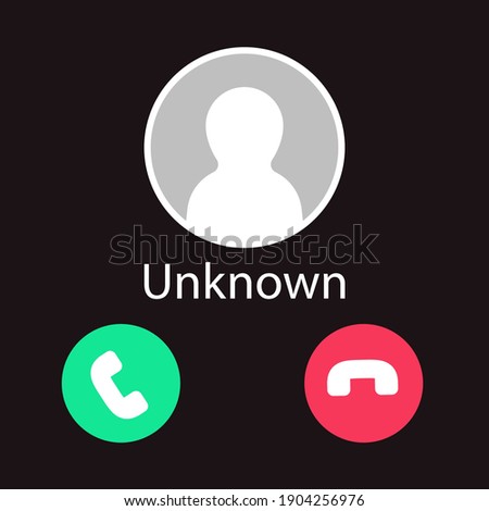 Phone call from unknown number late at night. Vector illustration