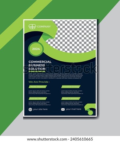 Business Flyer Layout with Colorful Accents 