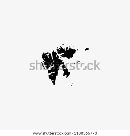 Map of Svalbard - Norway Vector Illustration
