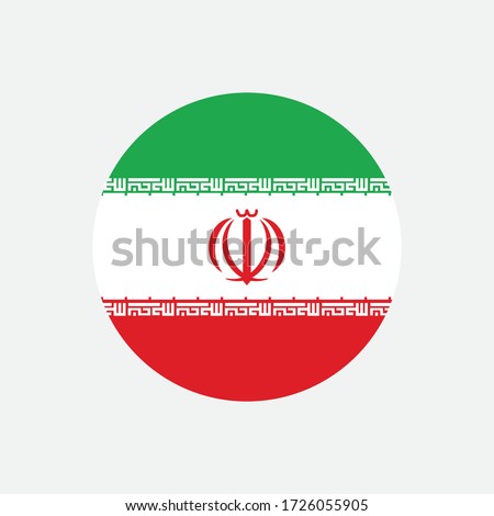 Iran circle flag graphic element Illustration template design