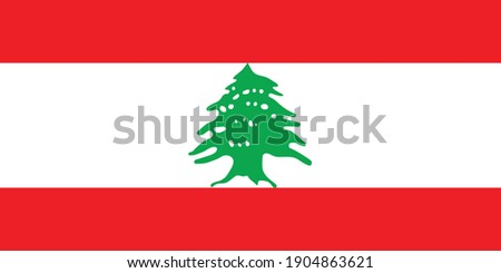 Lebanon flag national emblem graphic element Illustration template design
