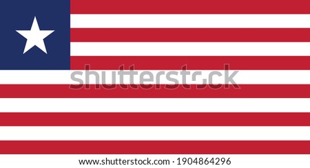 Liberia flag national emblem graphic element Illustration template design
