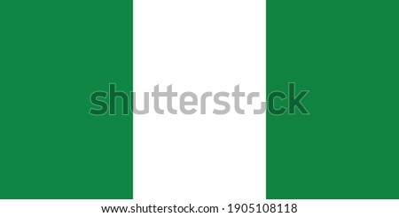 Nigeria flag national emblem graphic element Illustration template design
