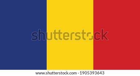 Romania flag national emblem graphic element Illustration template design
