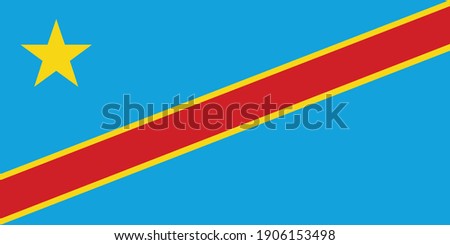 Democratic Congo flag national emblem graphic element Illustration template design