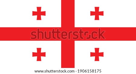 Georgia country flag national emblem graphic element Illustration template design