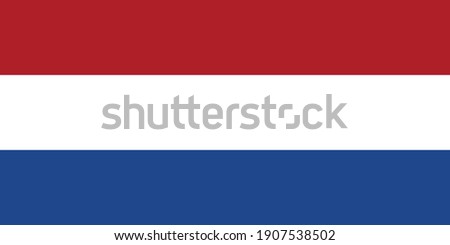 Netherlands flag national emblem graphic element Illustration template design
