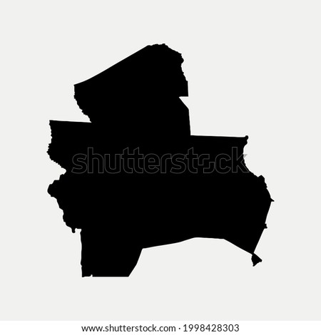 Map of Santa Cruz - Bolivia outline silhouette vector illustration
