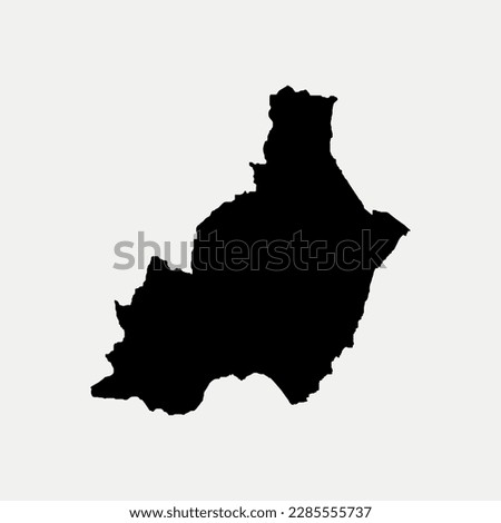 Map of Almeria - Andalusia - Spain outline silhouette graphic element Illustration template design
