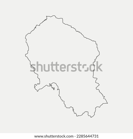 Map of Cordoba - Andalusia - Spain outline silhouette graphic element Illustration template design
