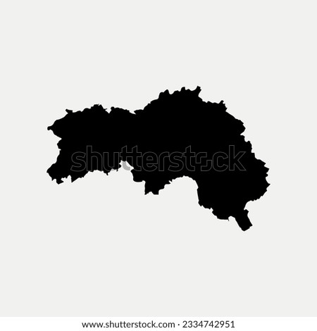 Map of Orne - Normandy - France region outline silhouette graphic element Illustration template design
