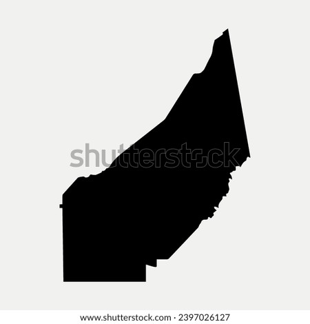 Map of DeKalb County - Alabama - United States outline silhouette graphic element Illustration template design
