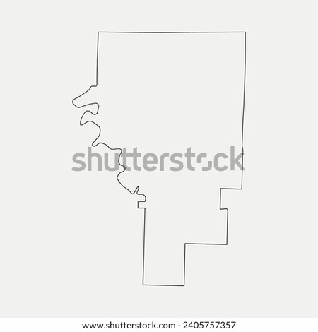 Map of Baxter County - Arkansas - United States outline silhouette graphic element Illustration template design
