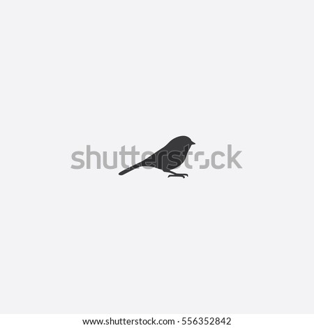 Chickadee icon silhouette vector illustration

