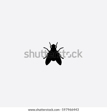 Fly icon silhouette vector illustration

