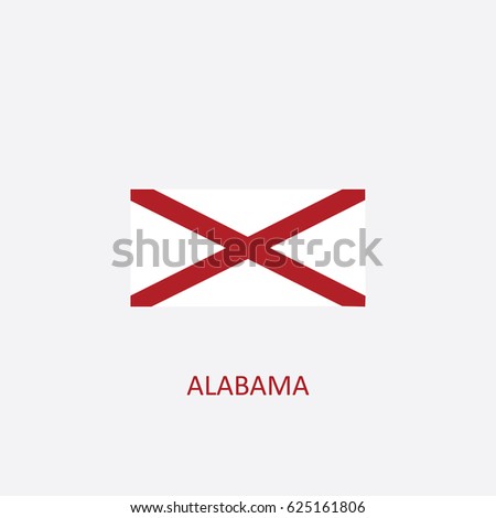 State Flag of Alabama Vector Illustration


