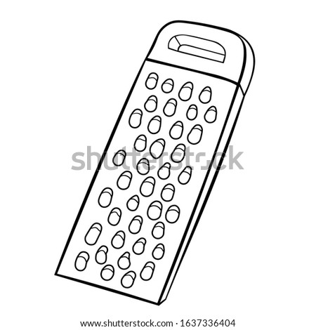 coloring grater for grinding food vector illustration