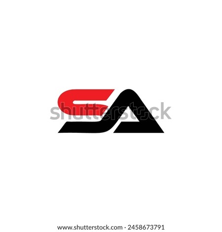 Minimal vector graphic alphabet symbol. Letter SA logo and icon .Letter AS logo 