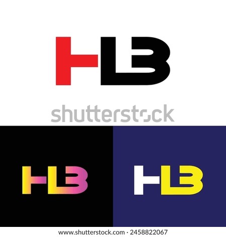 Minimal vector graphic alphabet symbol. Letter BLH, TLB, LB logo and icon .Letter HLB logo 