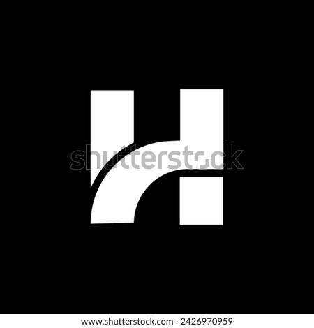 Letter H logo and icon design