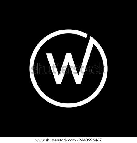 Letter W minimalist logo and icon design