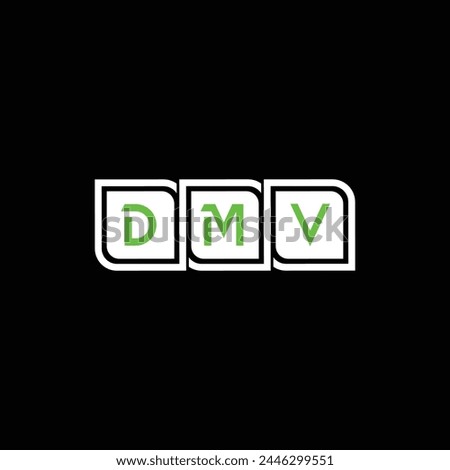 DMV Letter Initial Logo Design Template Vector Illustration