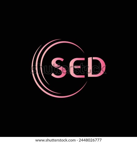 SED Letter Initial Logo Design Template Vector Illustration