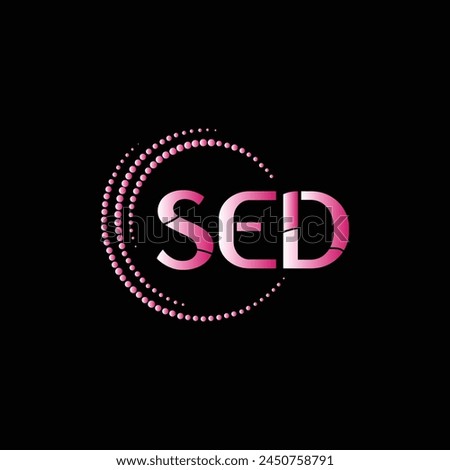 SED Letter Initial Logo Design Template Vector Illustration