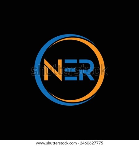 NER Letter Initial Logo Design Template Vector Illustration