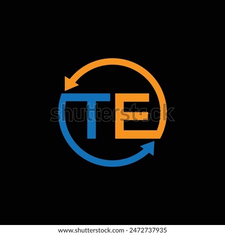 TE, ET Letter Initial Logo Design Template Vector