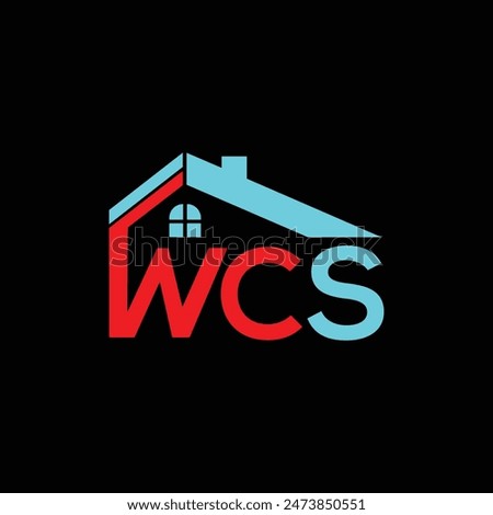 WCS letter logo creative design with vector graphic
