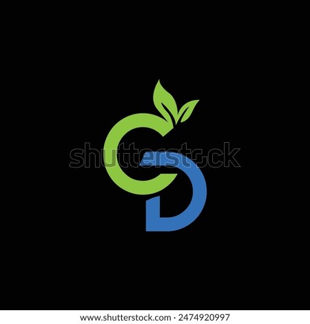 letter CD Logo Design Vector Template