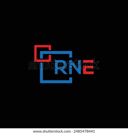 RNE Letter Initial Logo Design Template Vector Illustration