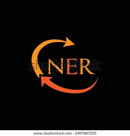 NER Letter Initial Logo Design Template Vector Illustration