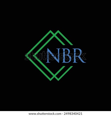 NBR Letter Initial Logo Design Template Vector Illustration