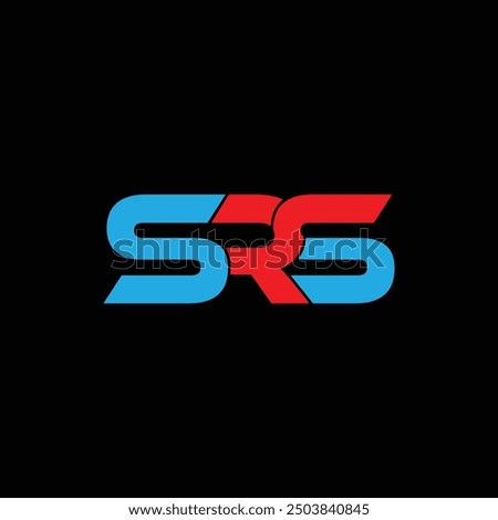 SRS letter logo design vector template