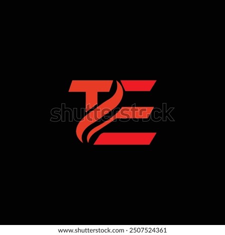 TE, ET Letter Initial Logo Design Template Vector Illustration