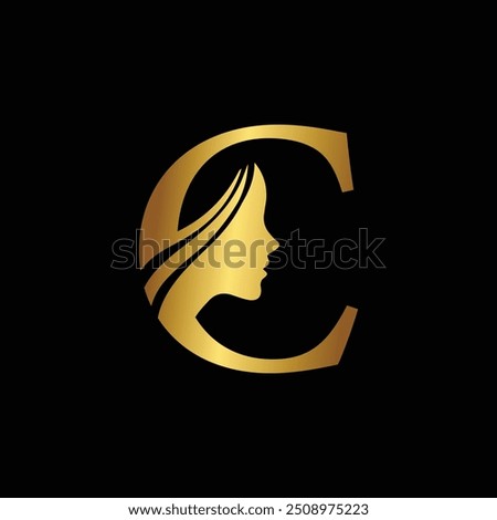 Initial Letter C logo design using circle and square